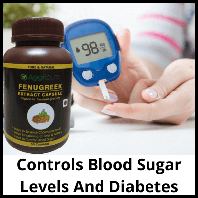 Controls Blood Sugar Levels And Diabetes, Pure Fenugreek Extract Capsules