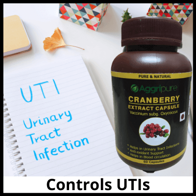 Controls UTIs, Pure Cranberry Extract Capsules